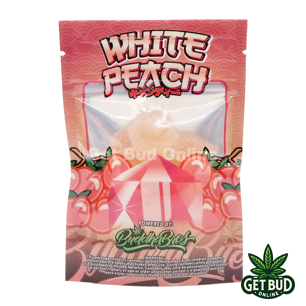 5b6aaeb0-5478-49ae-bfb2-fb66e9f3e8dc.png Buddha Bites THC Infused Gummies 600mg - White Peach - Image 2