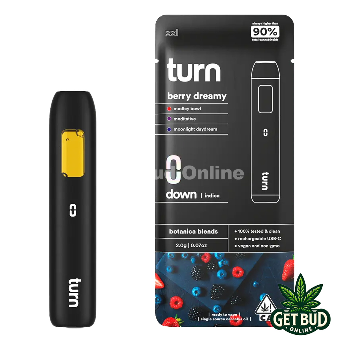 Turn Botanica Blends 🍃 2g Disposable Vape- Berry Dreamy