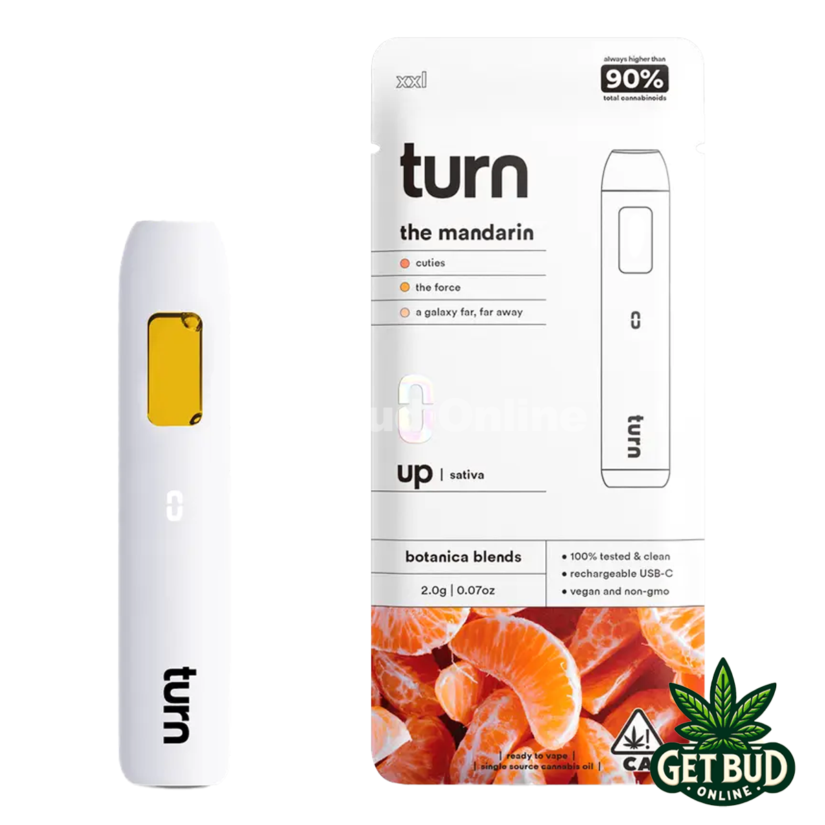 Turn Botanica Blends 🍃 2g Disposable Vape - The Mandarin