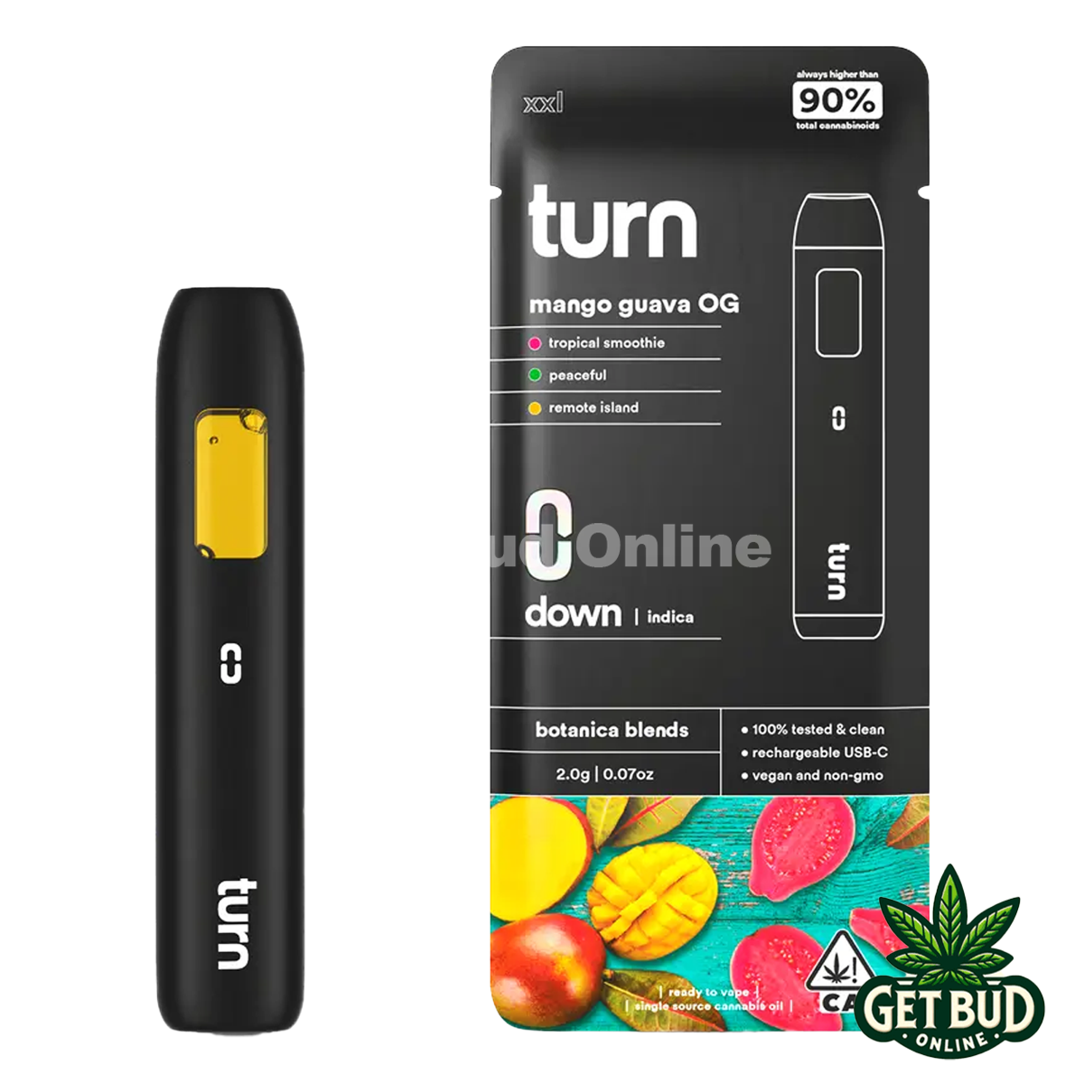 Turn Botanica Blends 🍃 2g Disposable Vape - Mango Guava OG