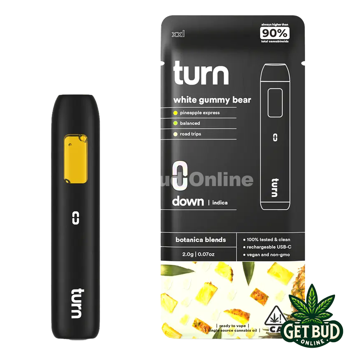 Turn Botanica Blends 🍃 2g Disposable Vape - White Gummy Bear