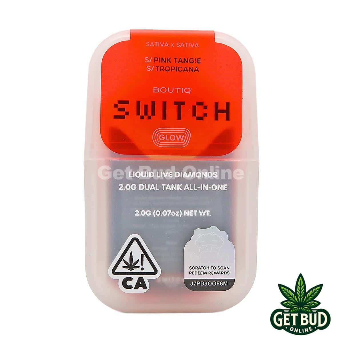 Boutiq Switch 2g GLOW EDITION Disposable Vape - Pink Tangie + Tropicanna