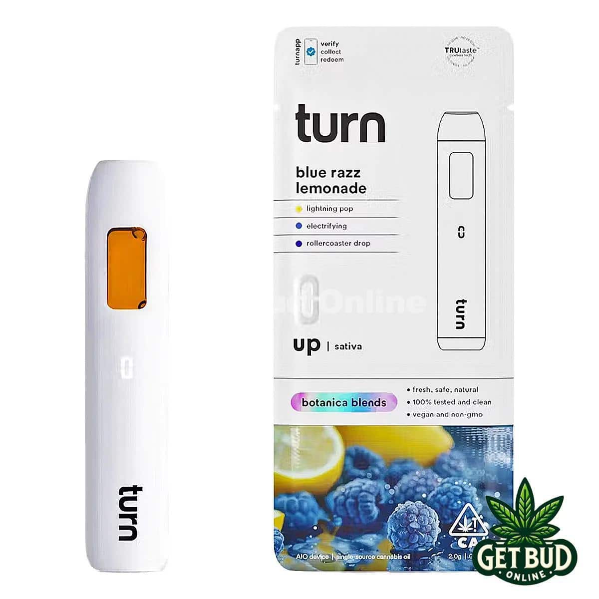 Turn Botanica Blends 🍃 2g Disposable Vape - Blue Lemon Razz