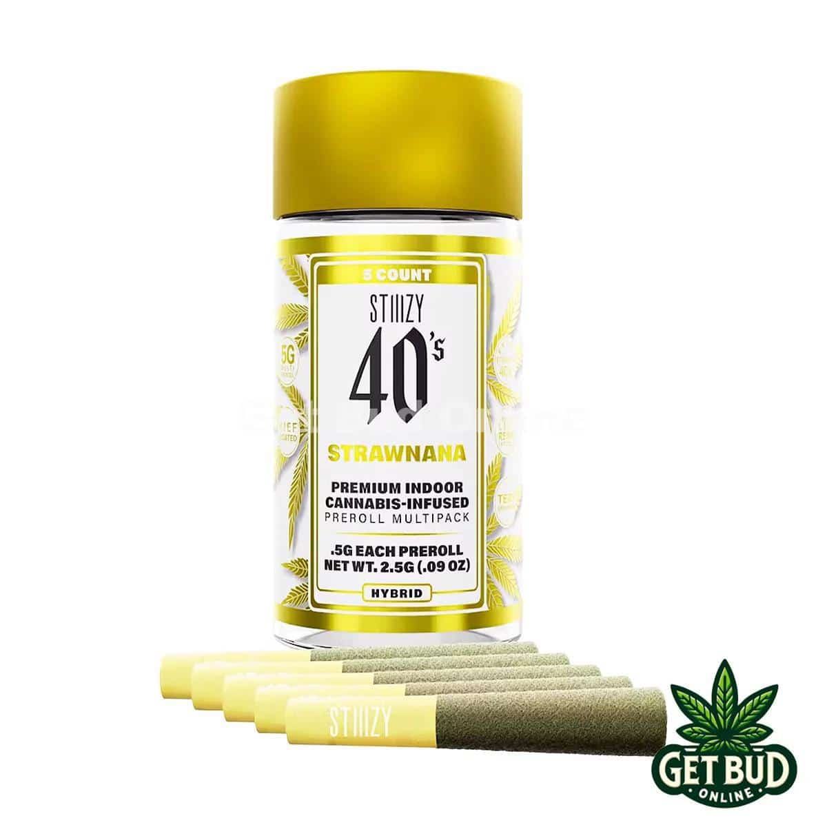 Stiiizy 40's 2.5g Infused Pre-Rolls - Strawnana