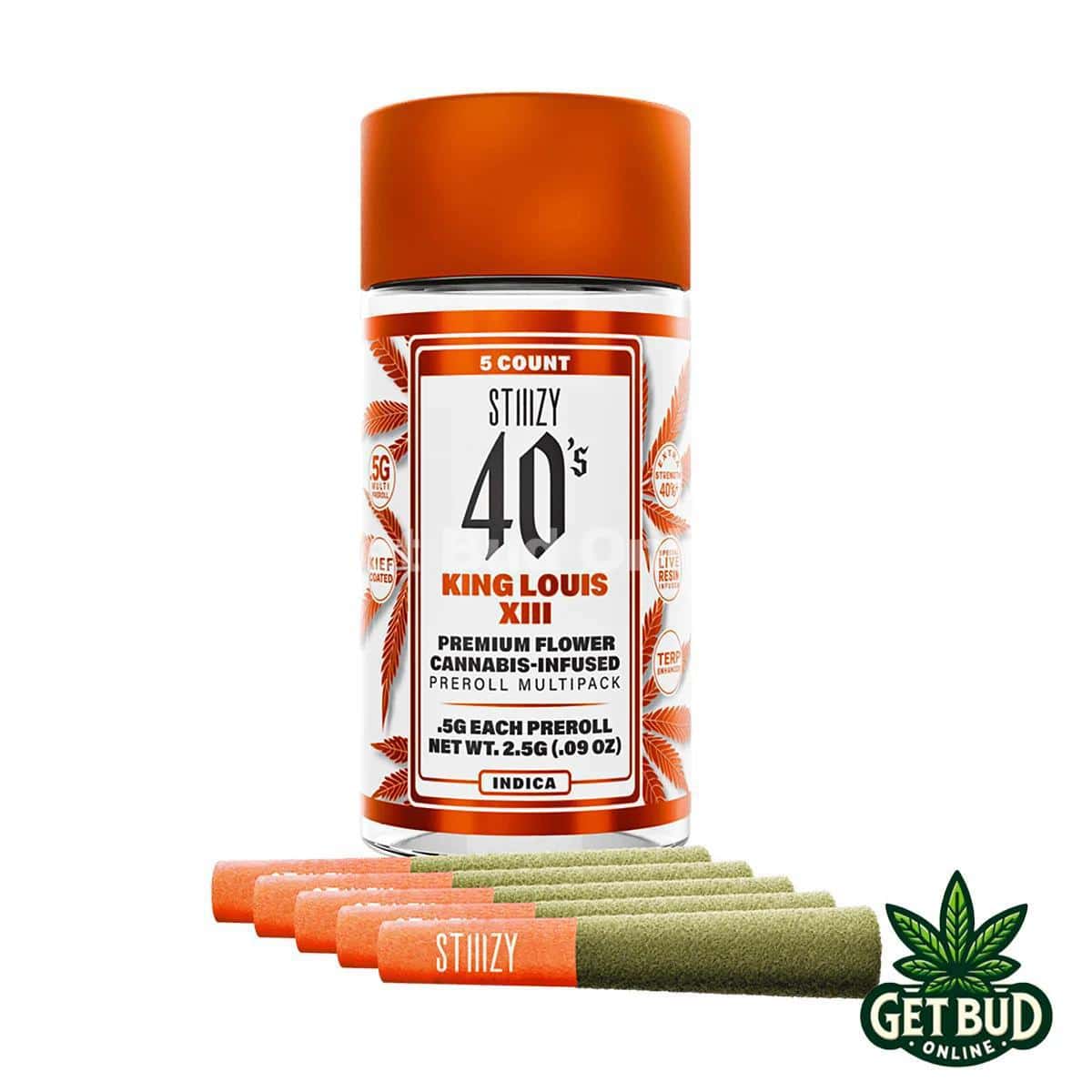 Stiiizy 40's 2.5g Infused Pre-Rolls - King Louis XIII