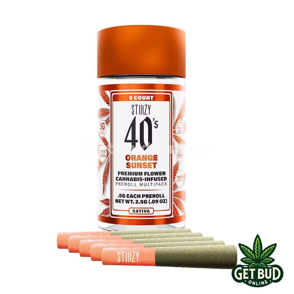 Stiiizy 40's 2.5g Infused Pre-Rolls - Orange Sunset