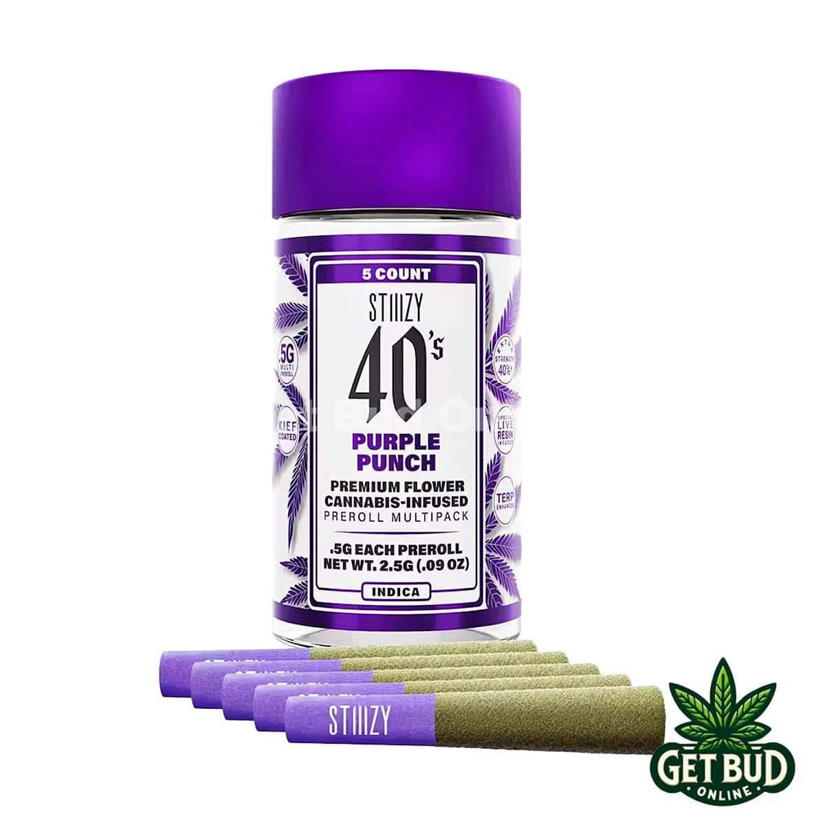 Stiiizy 40's 2.5g Infused Pre-Rolls - Purple Punch