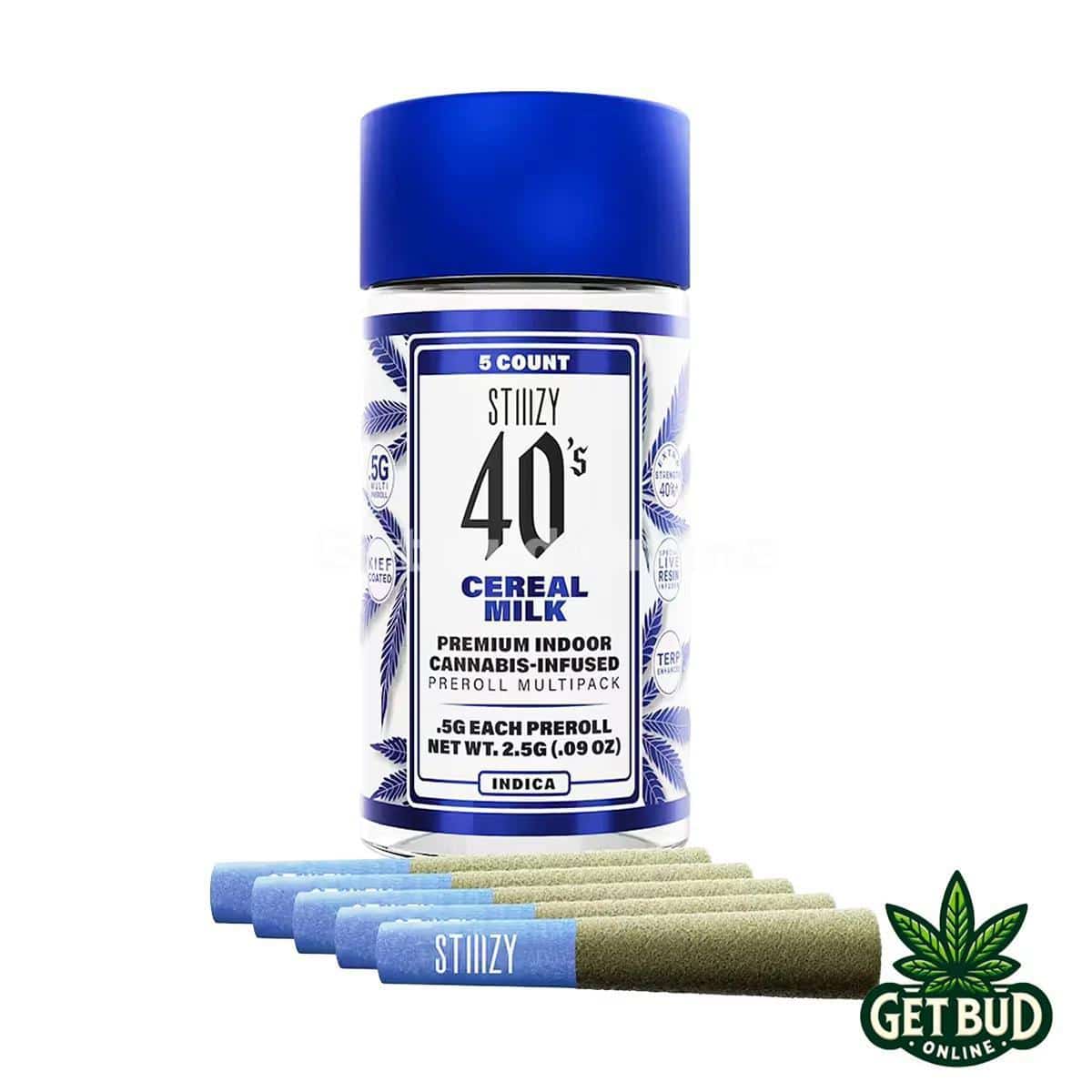 Stiiizy 40's 2.5g Infused Pre-Rolls - Cereal Milk