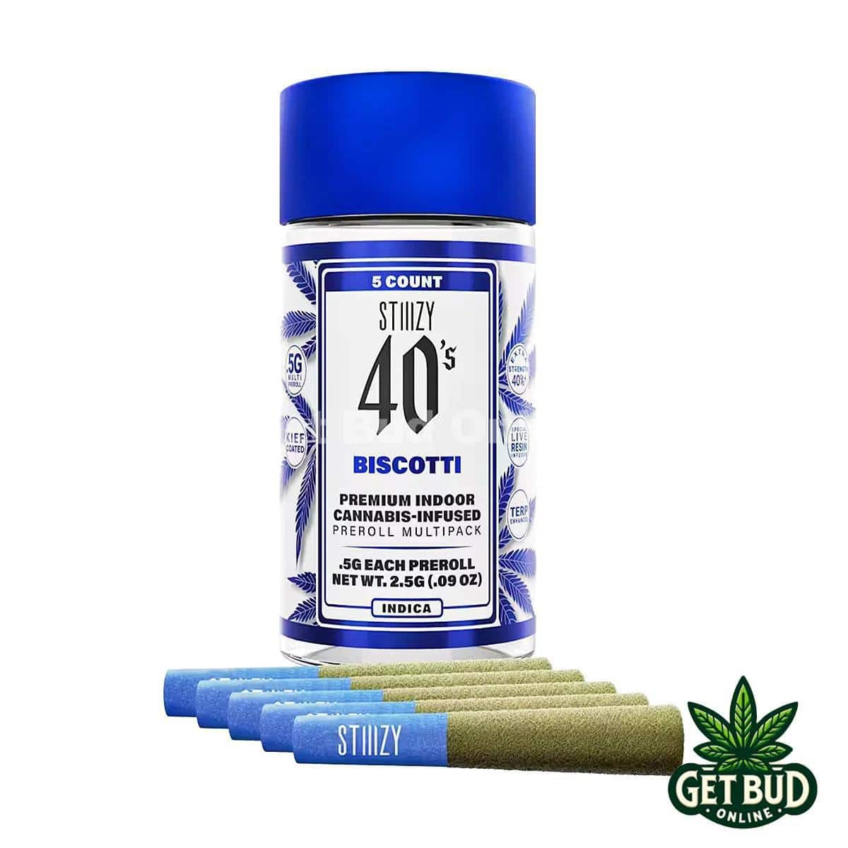 Stiiizy 40's 2.5g Infused Pre-Rolls - Biscotti