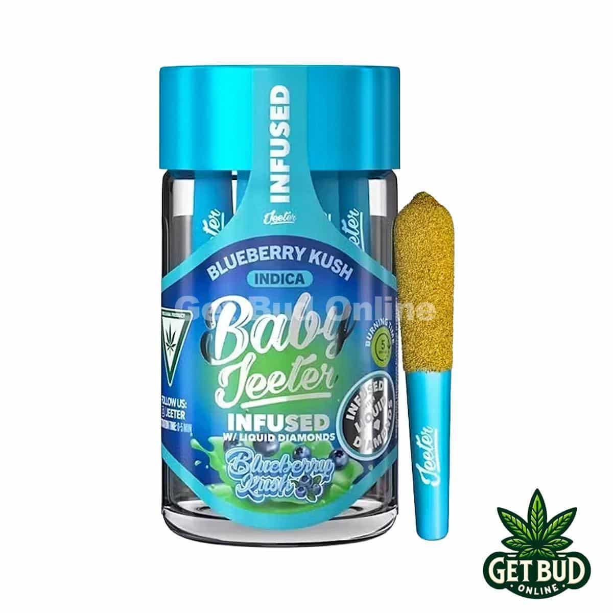 Baby Jeeter 2.5g Diamond & Kief Infused Pre-Rolls - Blueberry Kush