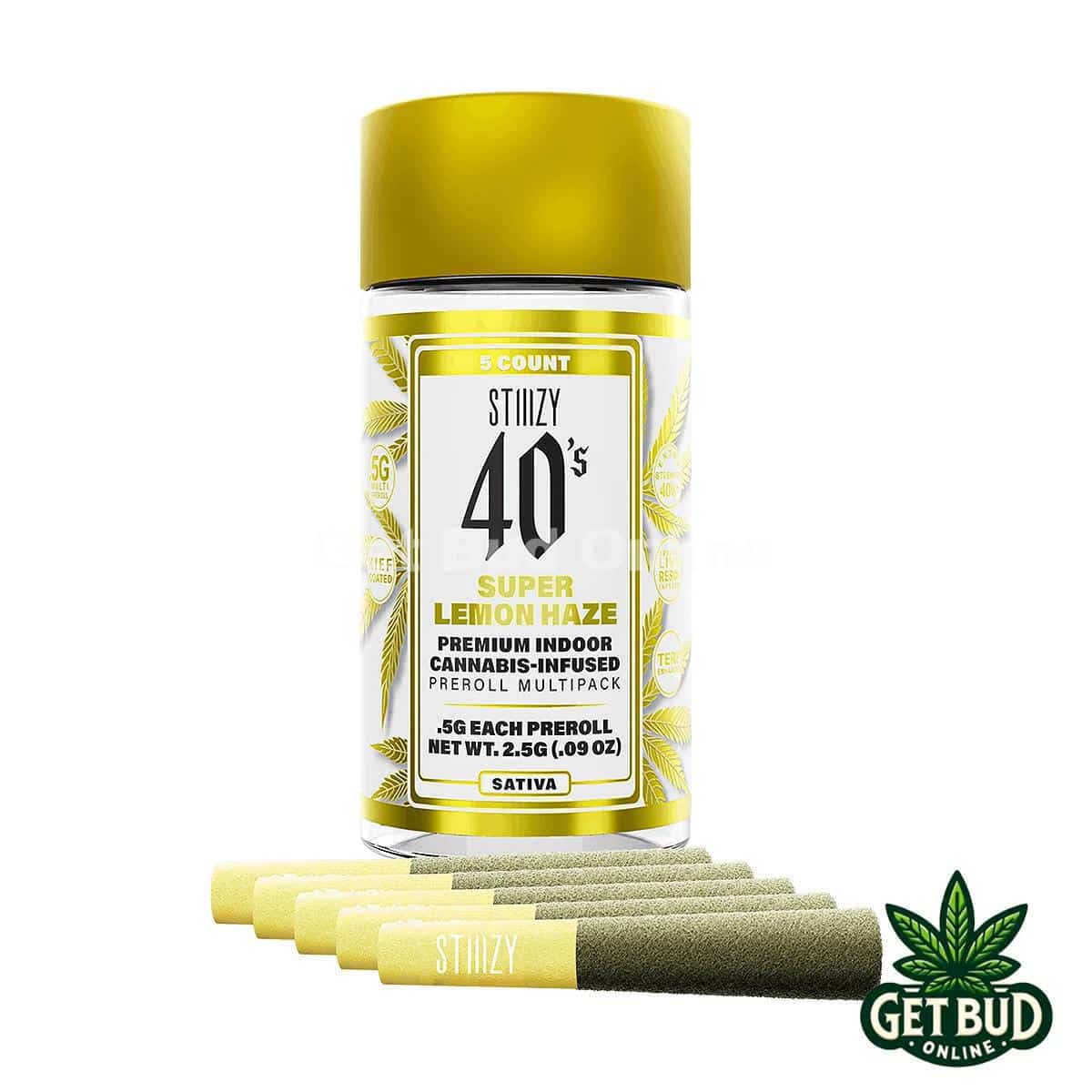 Stiiizy 40's 2.5g Infused Pre-Rolls - Super Lemon Haze