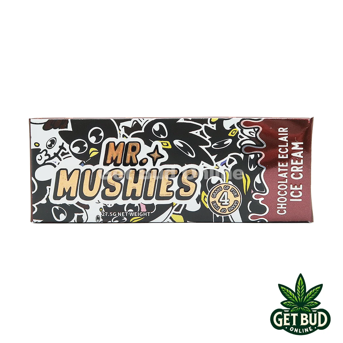 Mr Mushies 4000mg Magic Mushroom Chocolate Bar - Chocolate Eclair Ice Cream 🍄