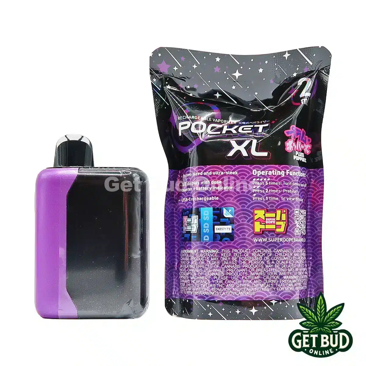 Super Dope 2g Disposable Vape - Plum Popperz