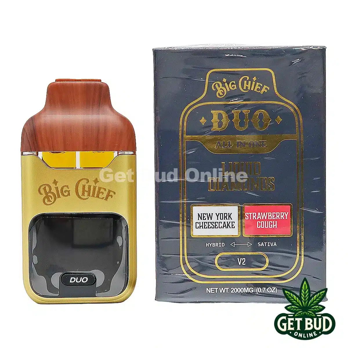 Big Chief Duo 2g All-In-One Disposable Vape - New York Cheesecake + Strawberry Cough