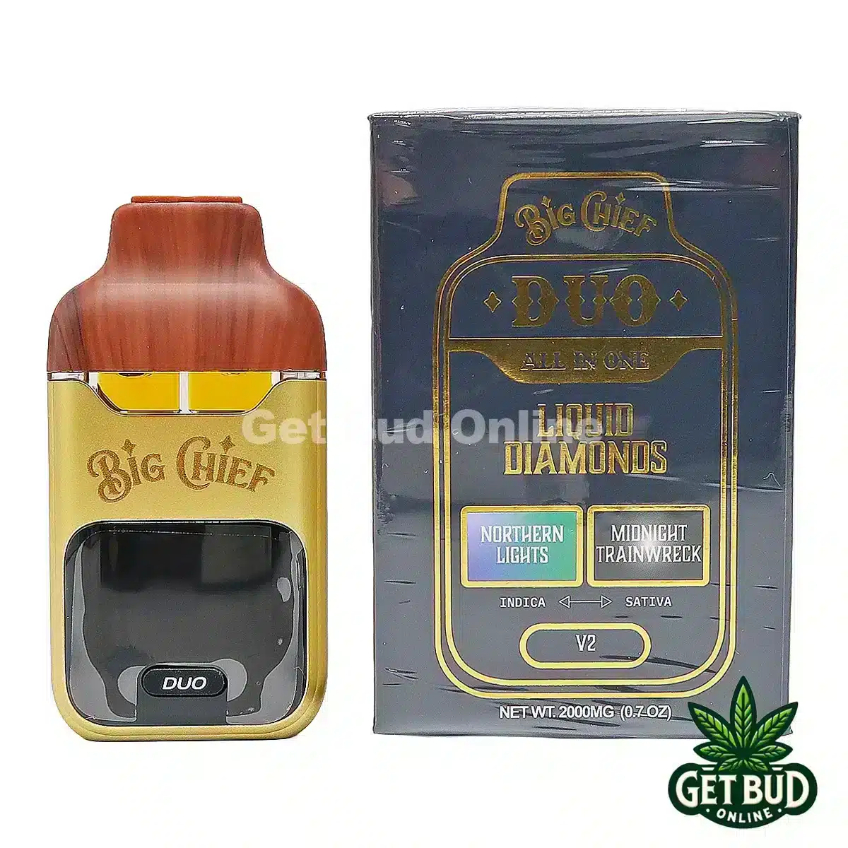 Big Chief Duo 2g All-In-One Disposable Vape - Northern Lights + Midnight Trainwreck