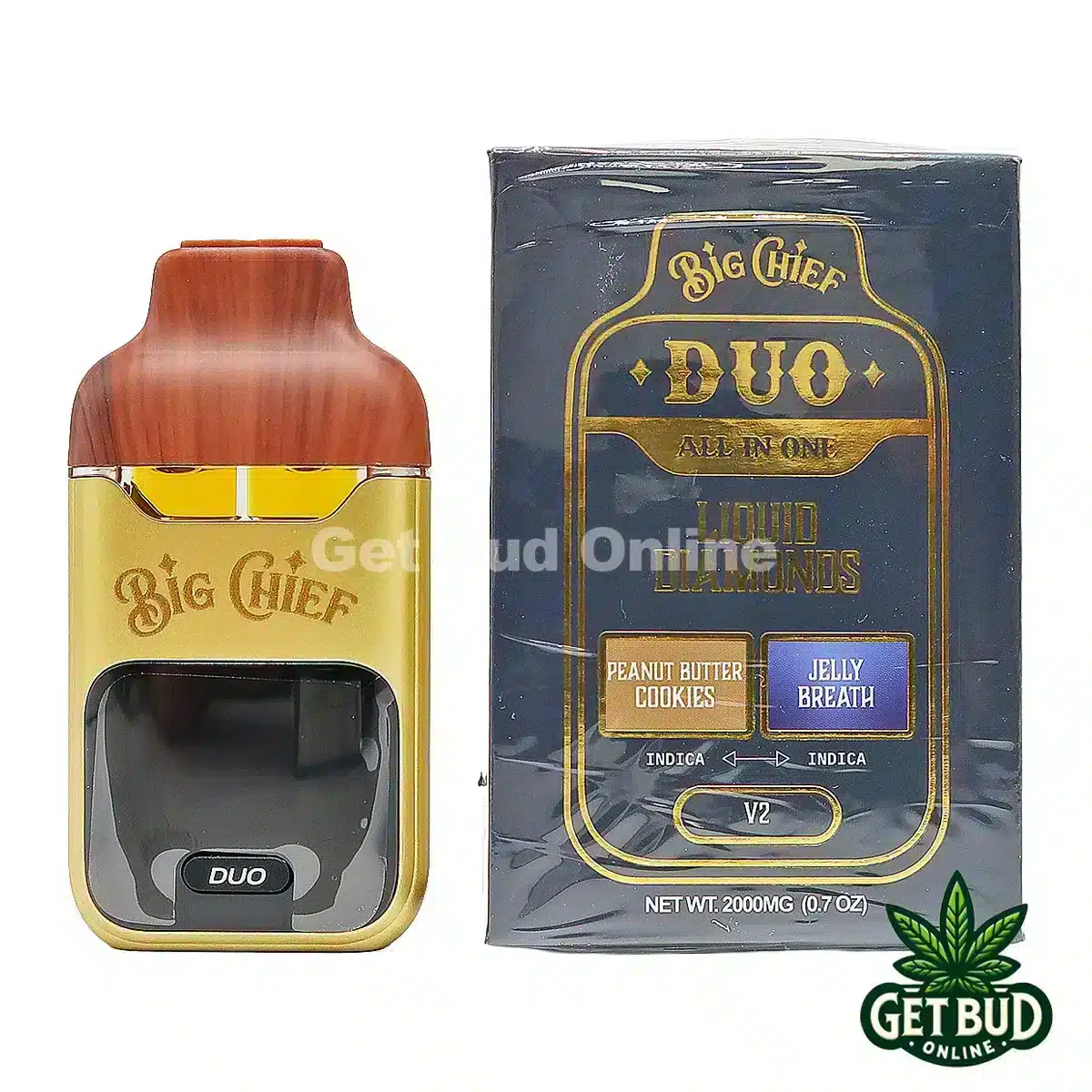 Big Chief Duo 2g All-In-One Disposable Vape - Peanut Butter Cookies + Jelly Breath