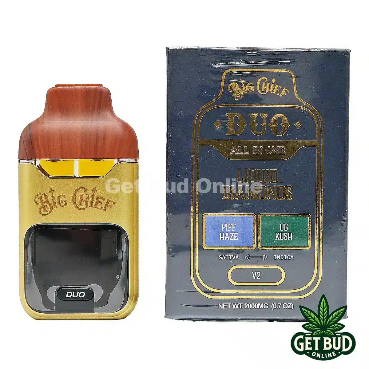 Big Chief Duo 2g All-In-One Disposable Vape - Piff Haze + OG Kush