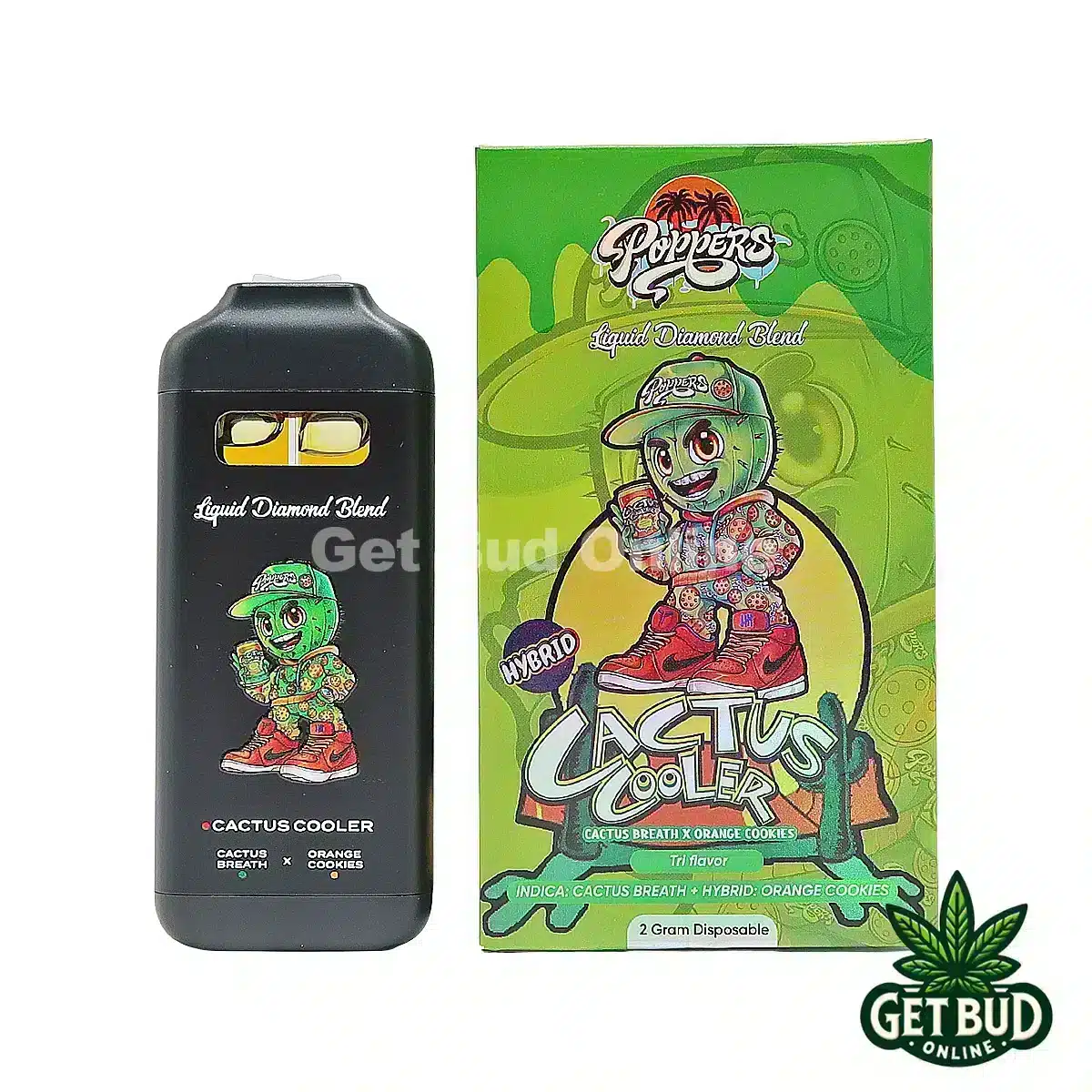 Poppers 2g Liquid Diamond Disposable Vape - Cactus Cooler