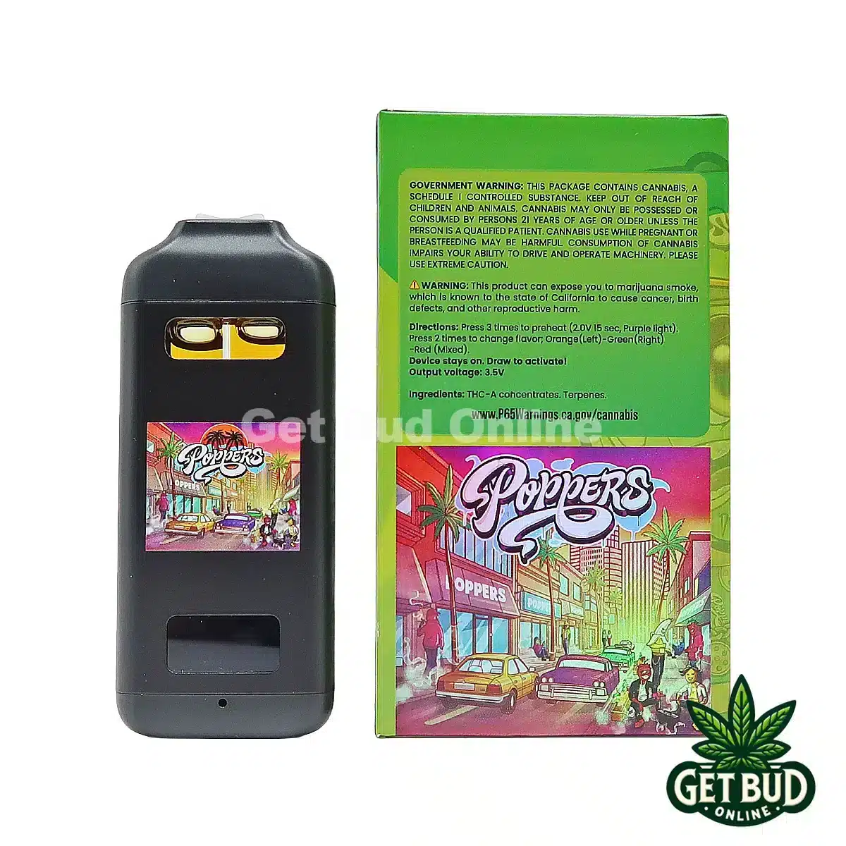 Poppers 2g Liquid Diamond Disposable Vape - Cactus Cooler