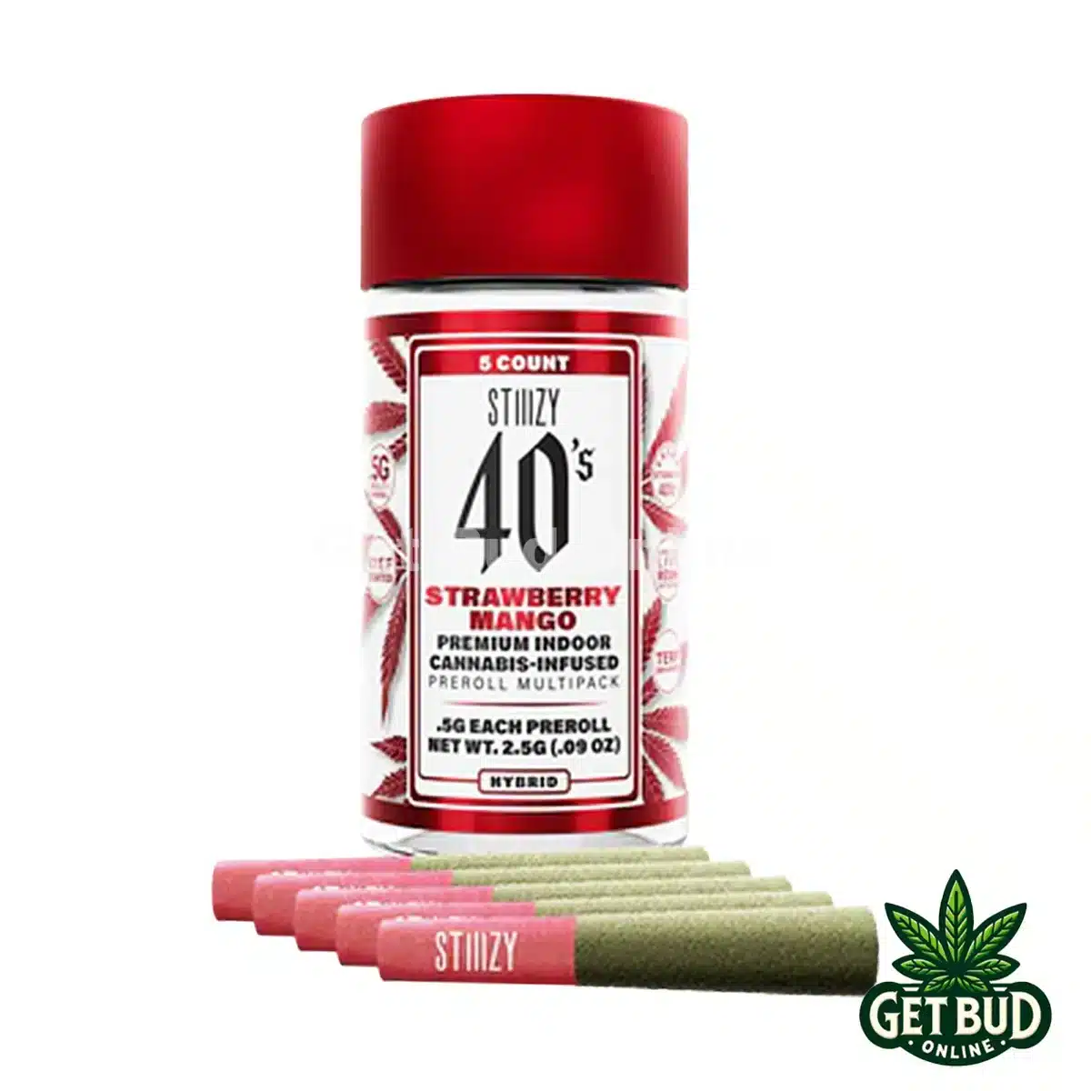 Stiiizy 40's 2.5g Infused Pre-Rolls - Strawberry Mango