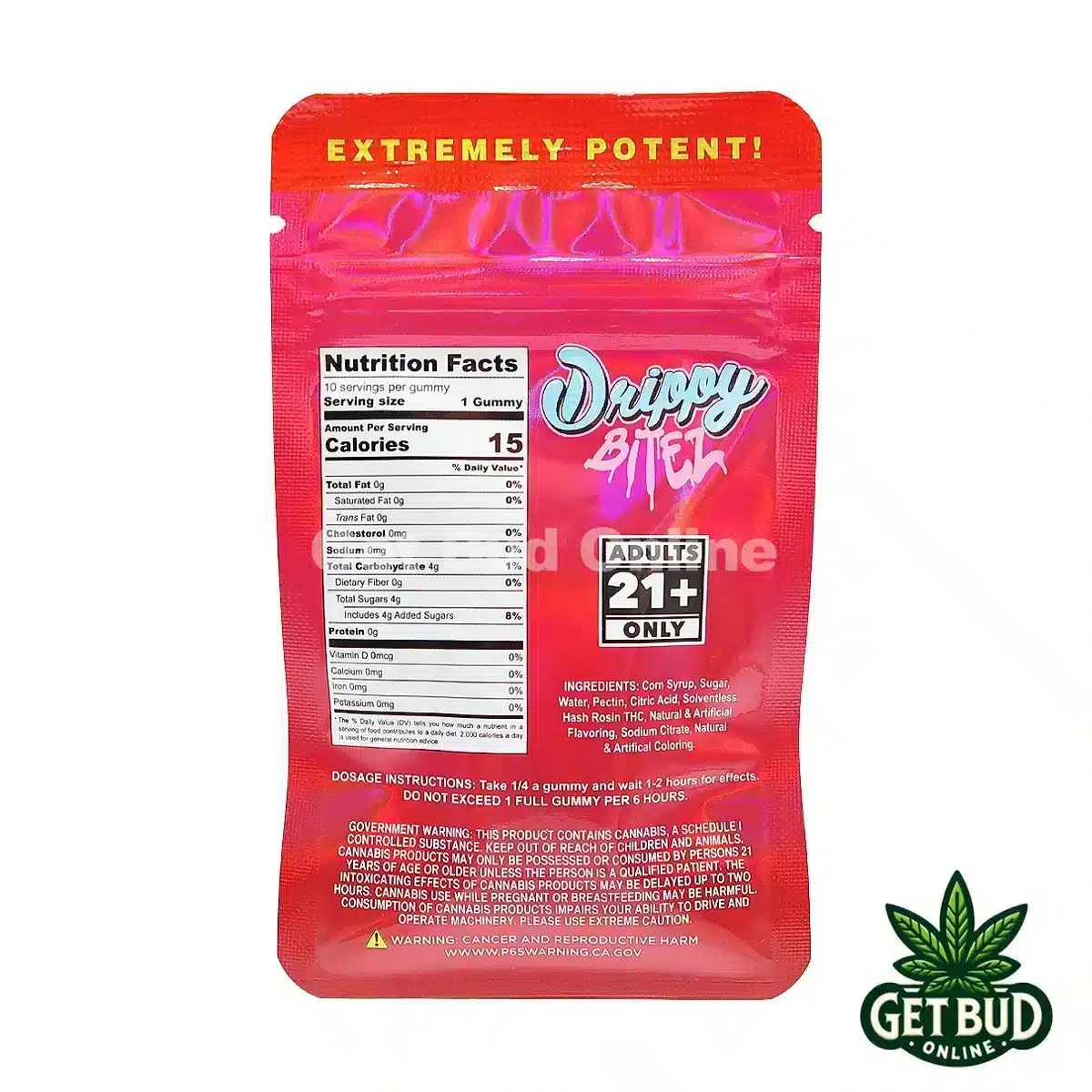 Drippy Bitez 200mg Rosin Infused Gummies - Cherry