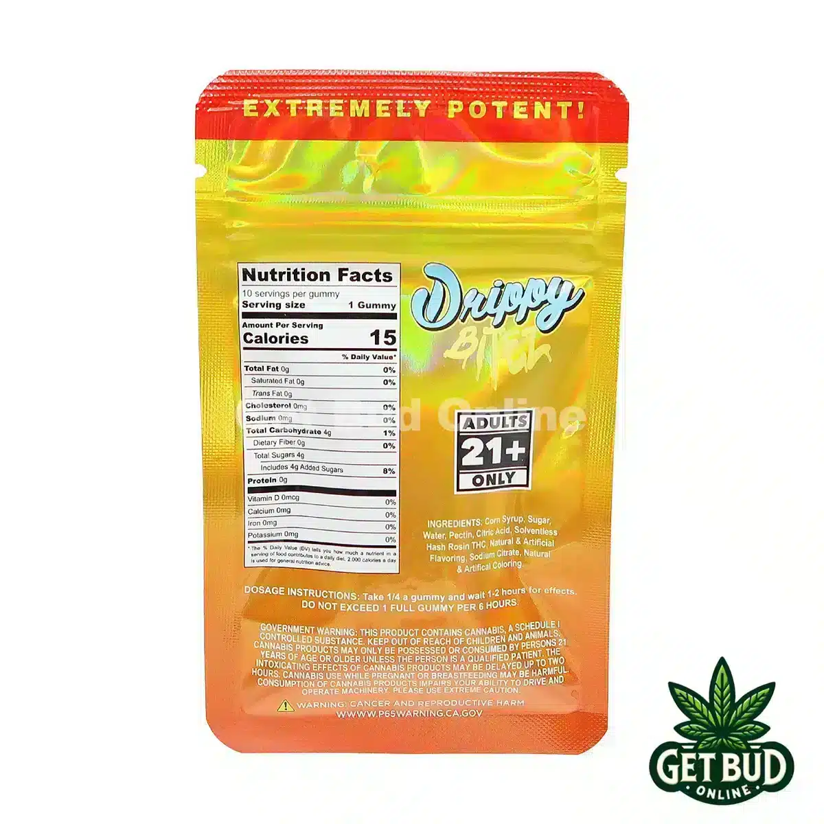 Drippy Bitez 200mg Rosin Infused Gummies - Mango