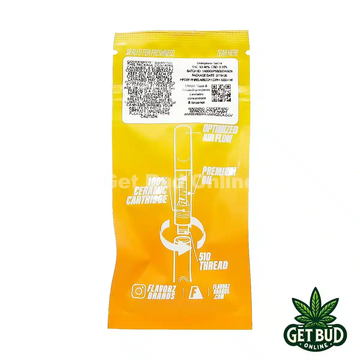 Flavorz 1g Vape Cartridge - Orangeade