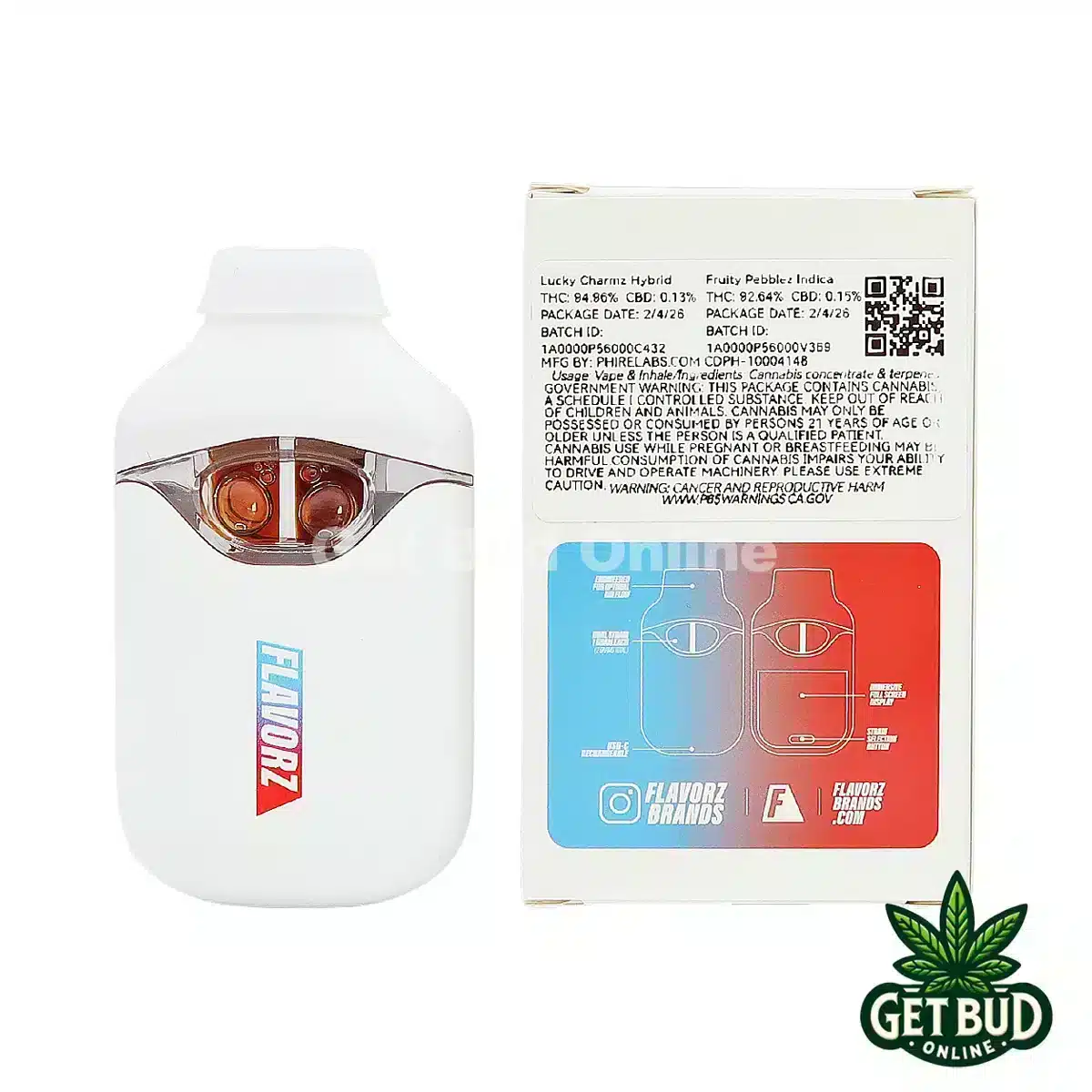 Flavorz Duoz 2g Disposable Vape - Lucky Charmz + Fruity Pebblez