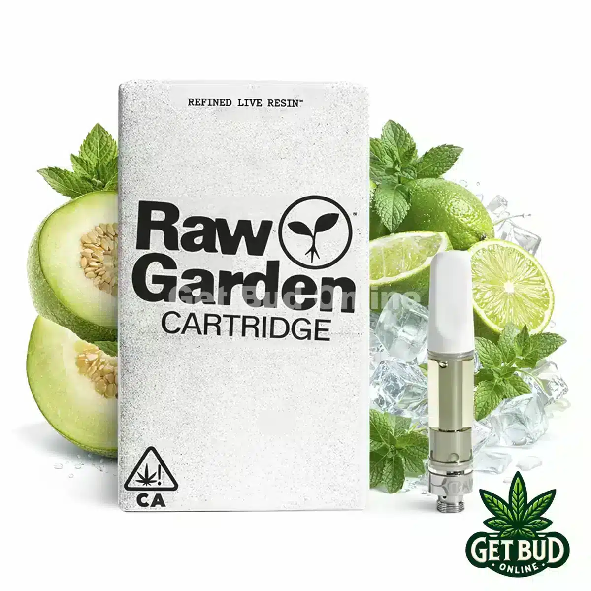 Raw Garden 1g Refined Resin Vape Cartridge - Honeydew Mojito