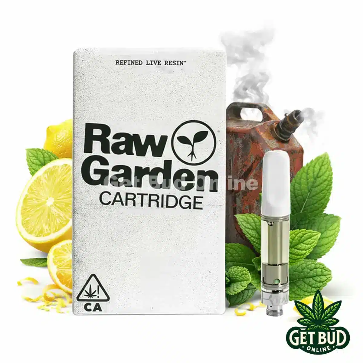 Raw Garden 1g Refined Resin Vape Cartridge - Lemon Gas