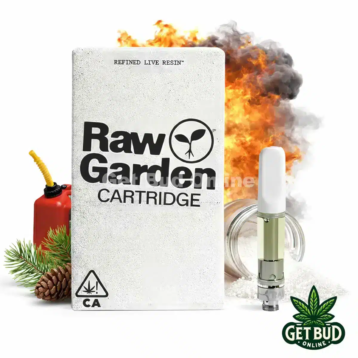 Raw Garden 1g Refined Resin Vape Cartridge - Secret Fire