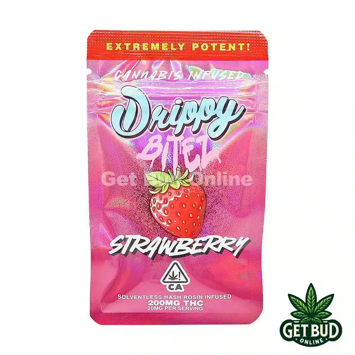 Drippy Bitez 200mg Rosin Infused Gummies - Strawberry