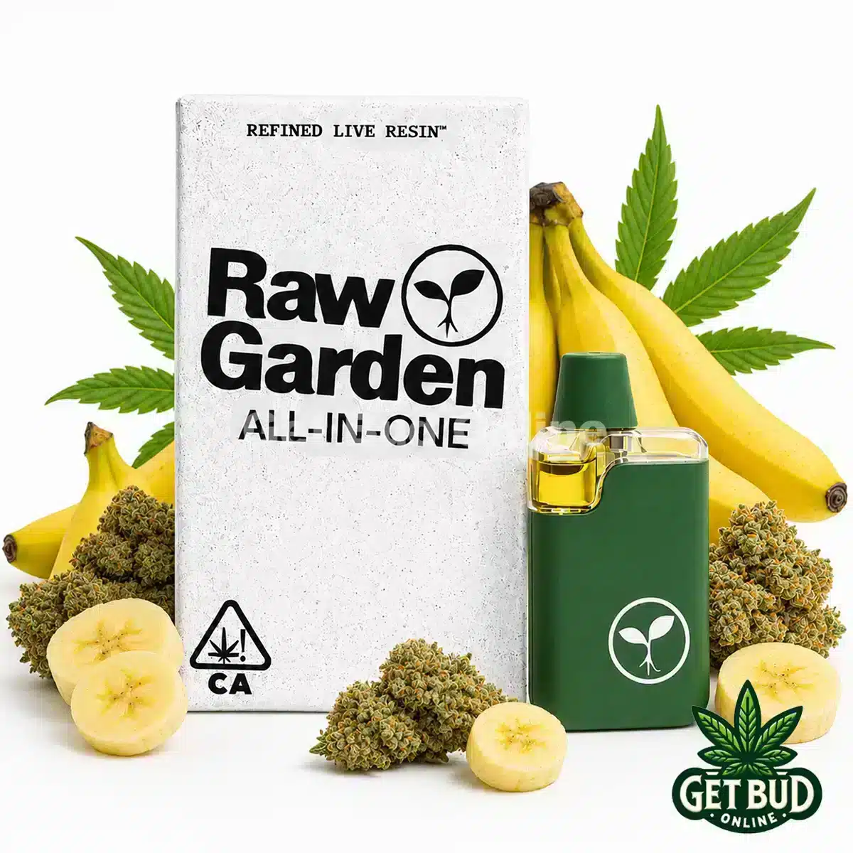 Raw Garden 1g Live Resin Disposable Vape - Banana Diesel