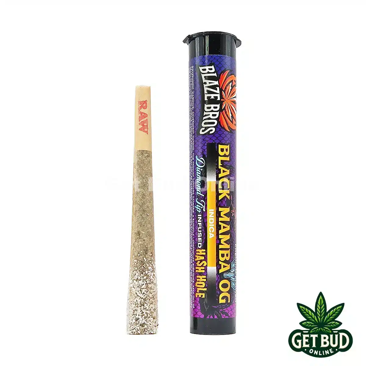 Blaze Bros 2g Diamond Tip Infused Hash Hole Joint - Black Mamba OG