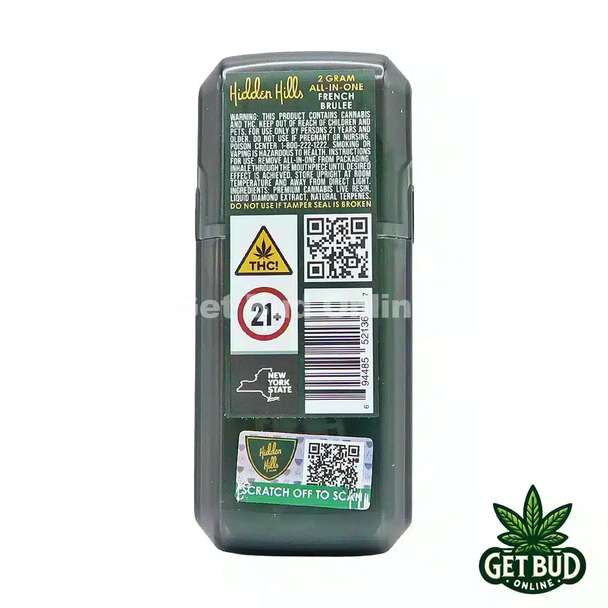 Hidden Hills 2g Disposable Vape - French Brulee