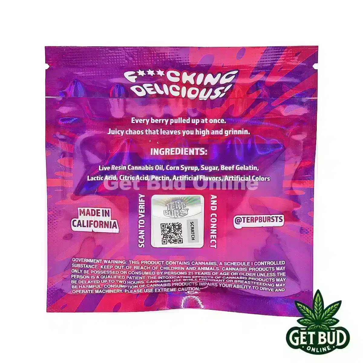 Terp Burst 800mg Liquid Diamond Infused Gummies - Mixed Berry