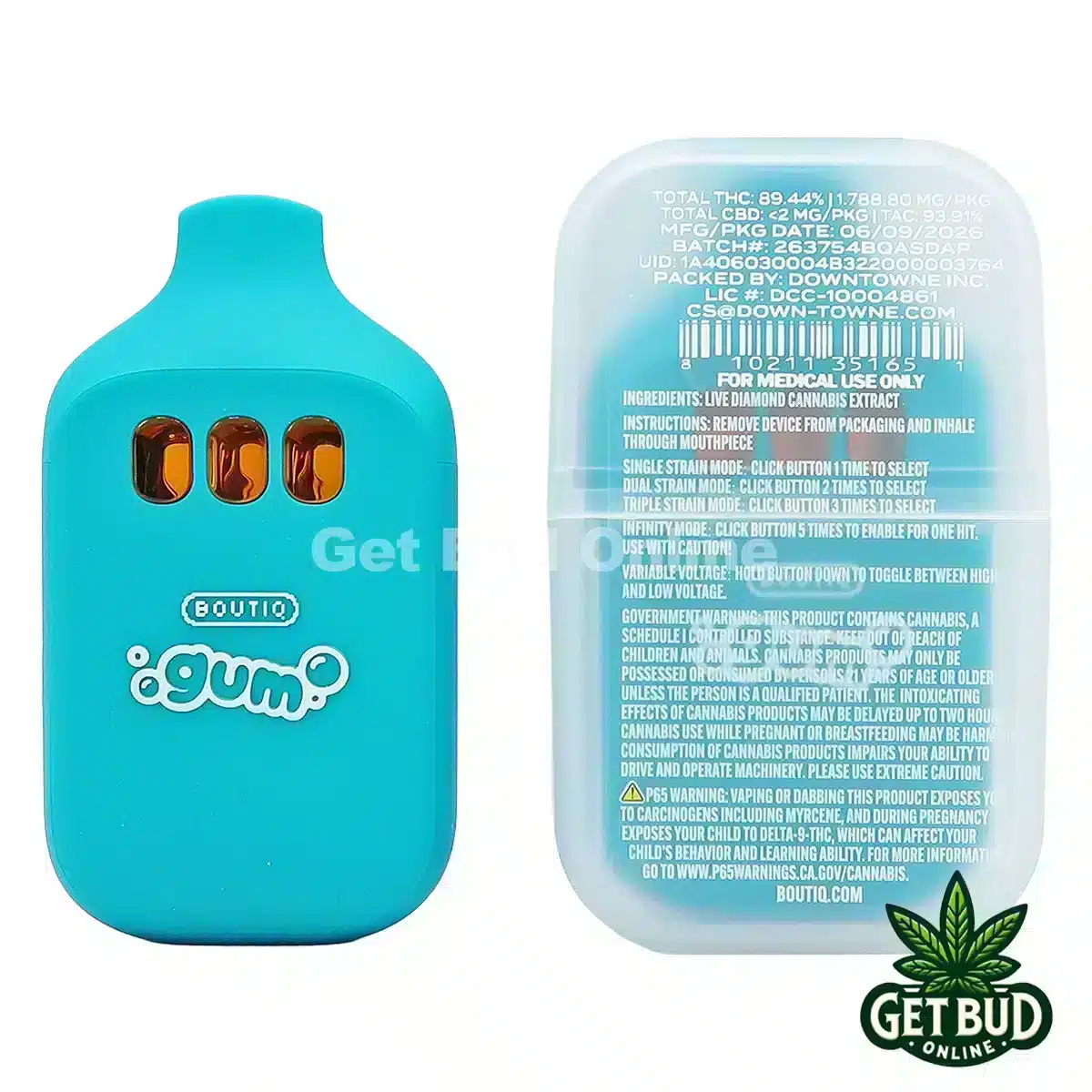 Boutiq Switch V5 2g Disposable Vape - Diesel Fuel + Acai Berry + Passion Fruit