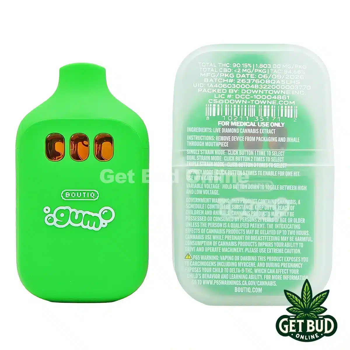 Boutiq Switch V5 2g Disposable Vape - Lime Haze + Slimeade + Starfruit