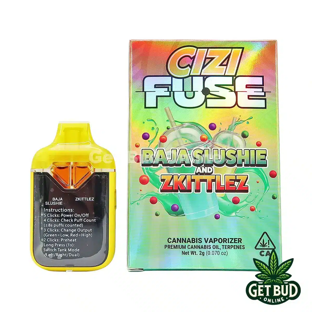 Cizi Fuse 2g Disposable Vape - Baja Slushie + Zkittlez