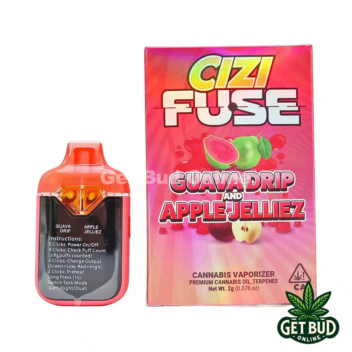 Cizi Fuse 2g Disposable Vape - Guava Drip + Apple Jelliez