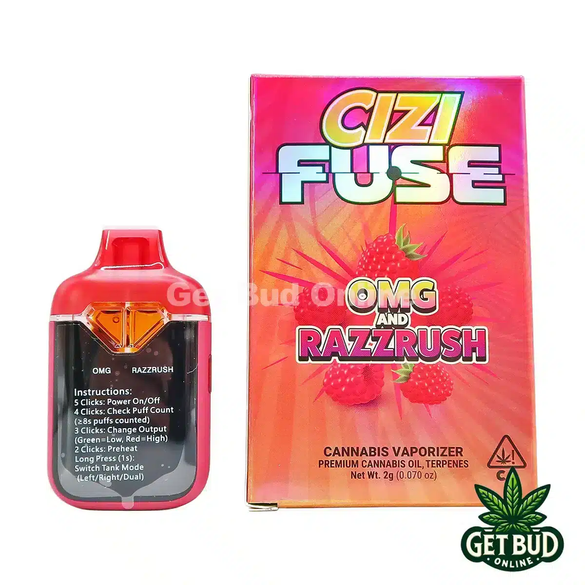 Cizi Fuse 2g Disposable Vape - OMG + Razzrush