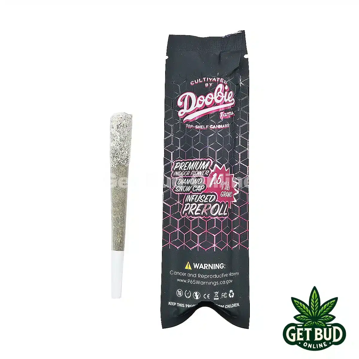 Doobie Farms- Jellylato 1 Doobie Farms Diamond Snow Cap Infused Pre-roll - Jellylato