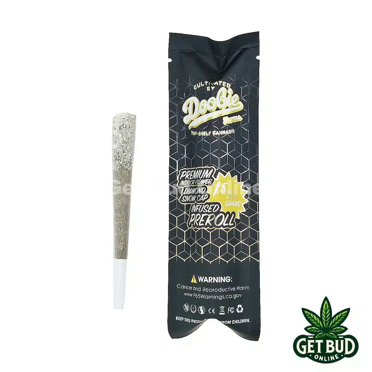 Doobie Farms- Monkey Nuts 1 Doobie Farms Diamond Snow Cap Infused Pre-roll - Monkey Nuts