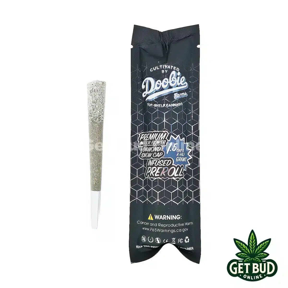 Doobie Farms- Raspberry Lemonade 1 Doobie Farms Diamond Snow Cap Infused Pre-roll - Raspberry Lemonade