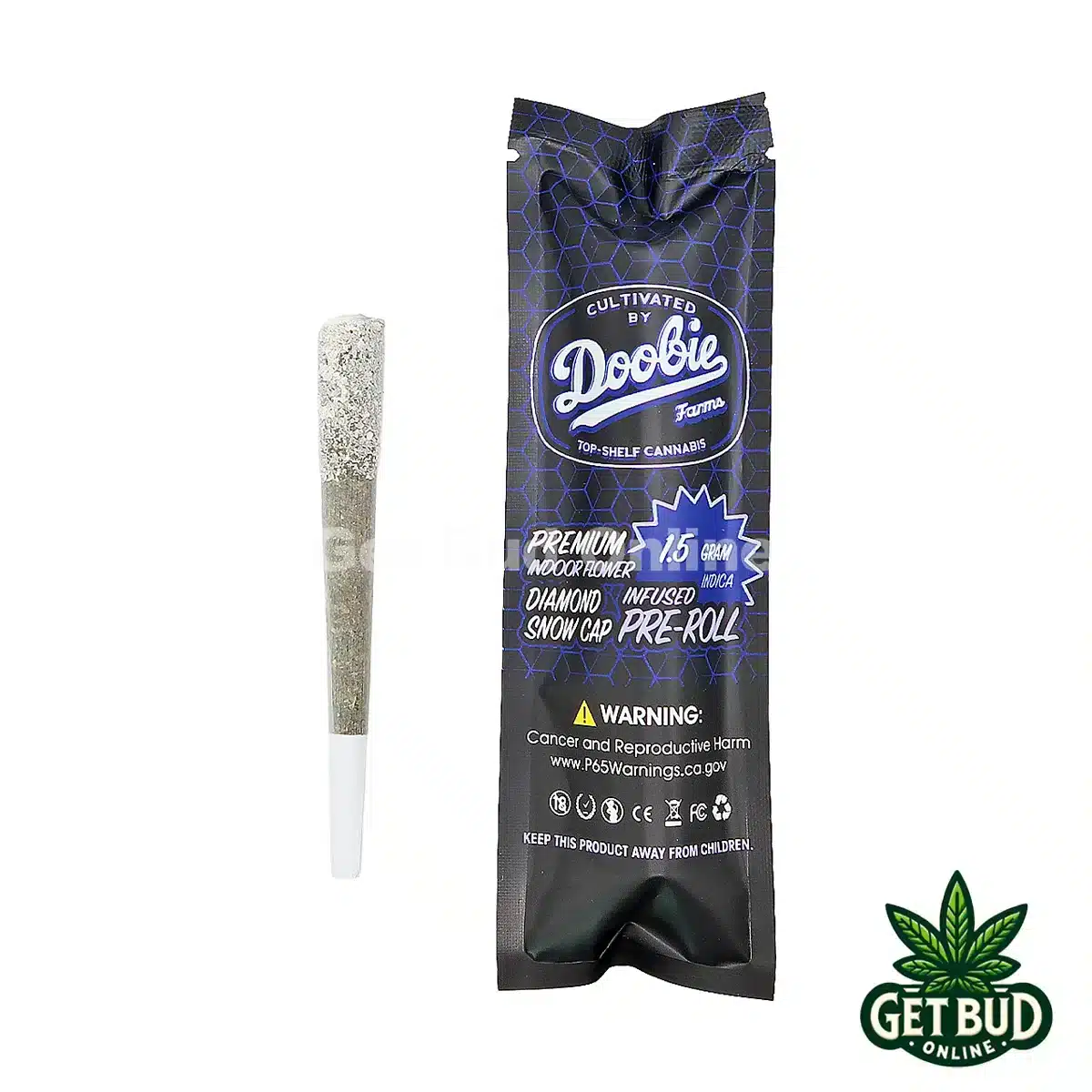 Doobie Farms- Sugar Tits 1 Doobie Farms Diamond Snow Cap Infused Pre-roll - Sugar Tits