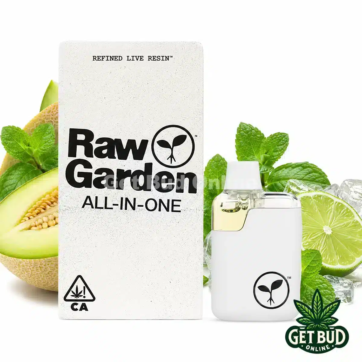 Raw Garden- Honeydew Mojito Raw Garden 1g Live Resin Disposable Vape - Honeydew Mojito