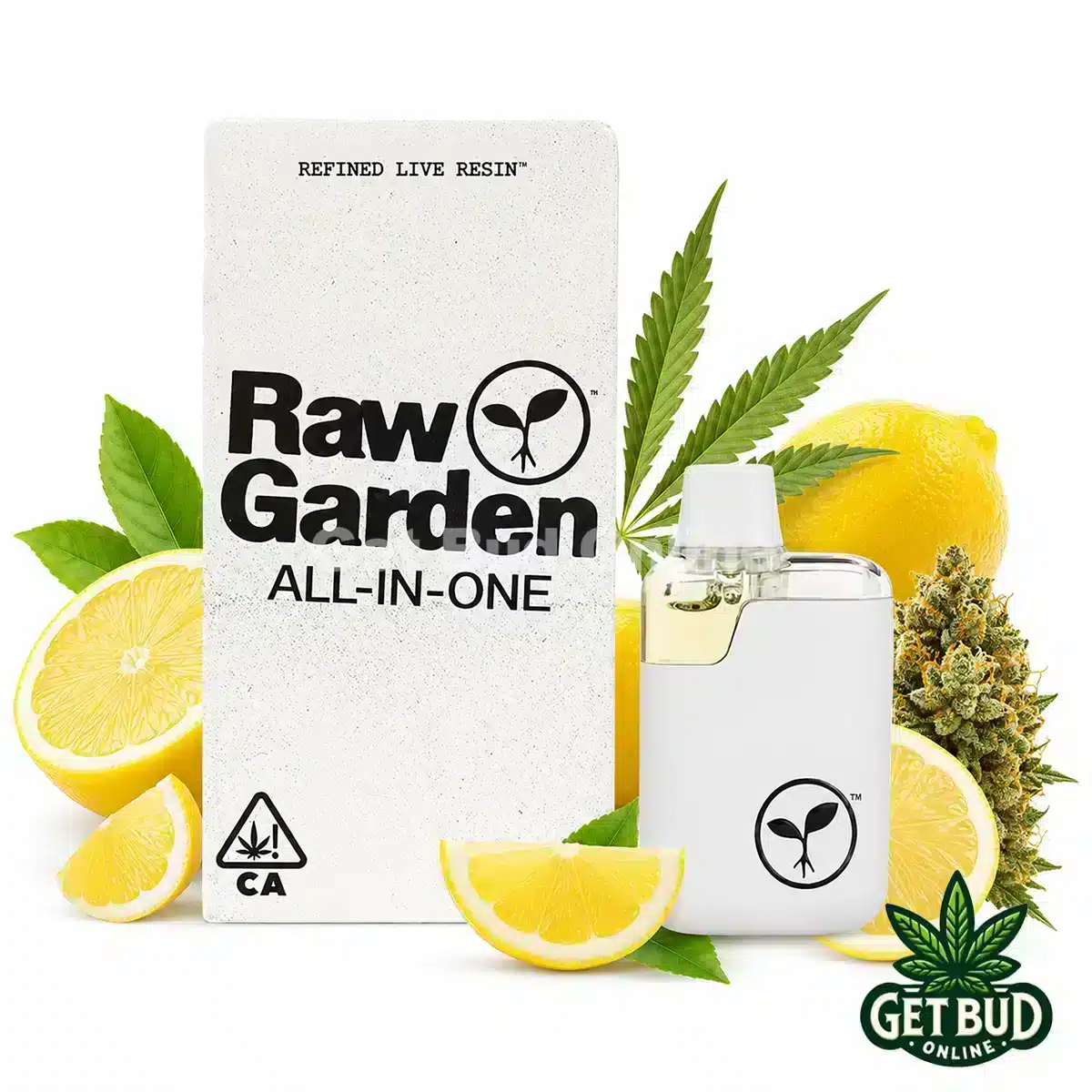 Raw Garden- Lemon Sour Diesel Raw Garden 1g Live Resin Disposable Vape - Lemon Sour Diesel