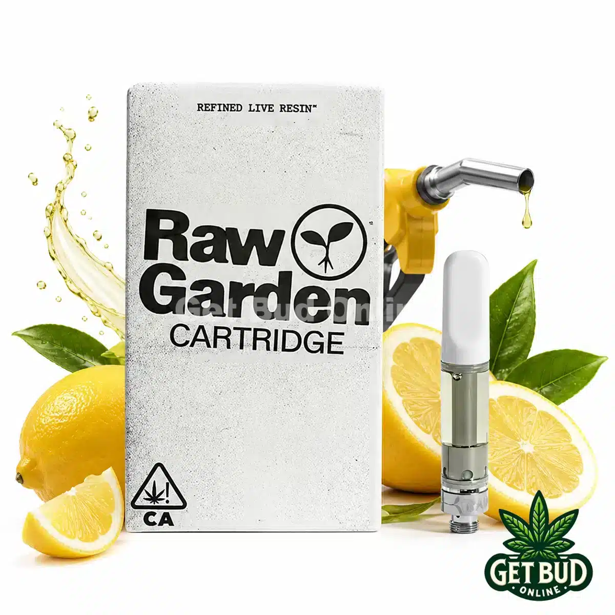 Raw Garden 1g Refined Resin Vape Cartridge - Lemon Sour Diesel
