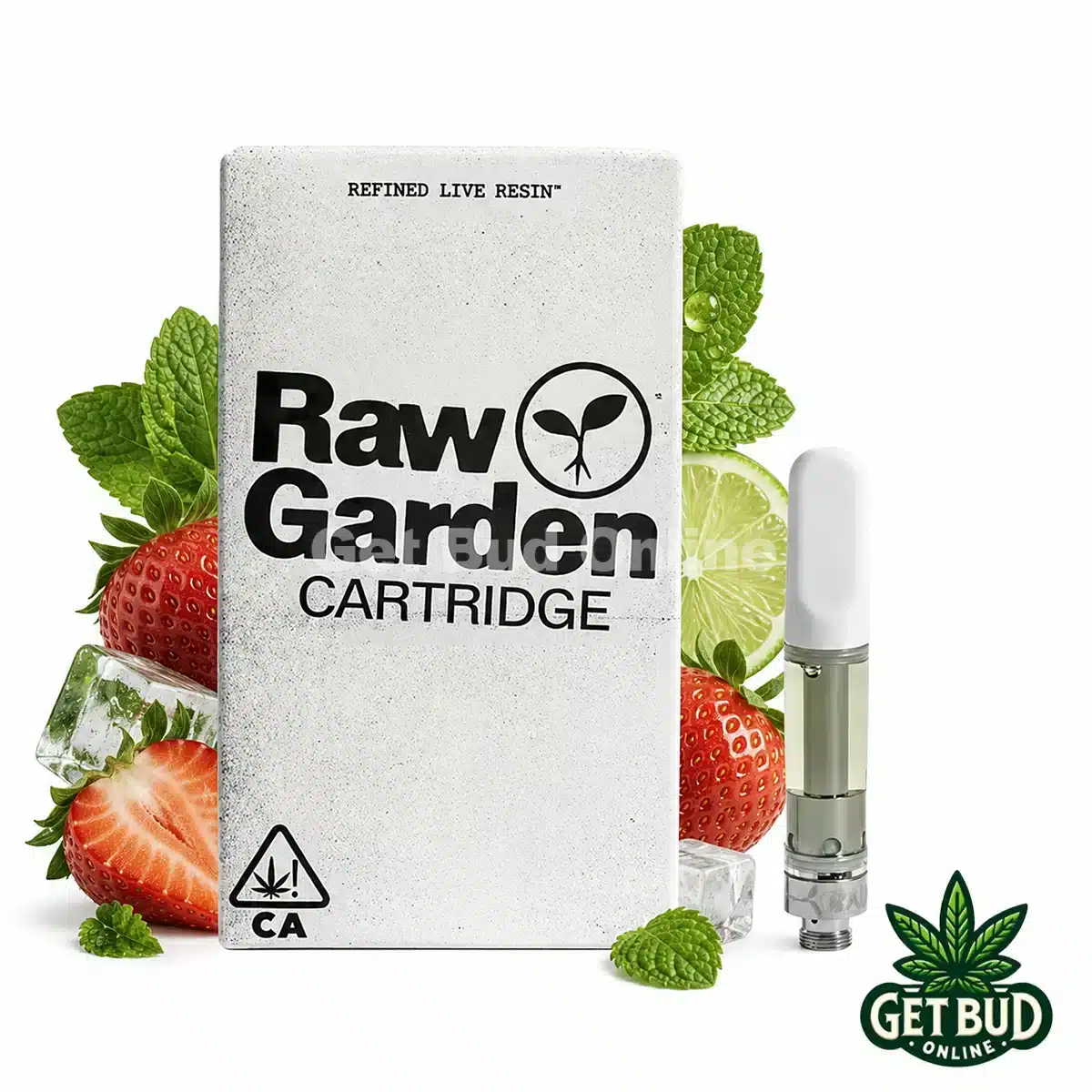 Raw Garden 1g Refined Resin Vape Cartridge - Strawberry Mojito