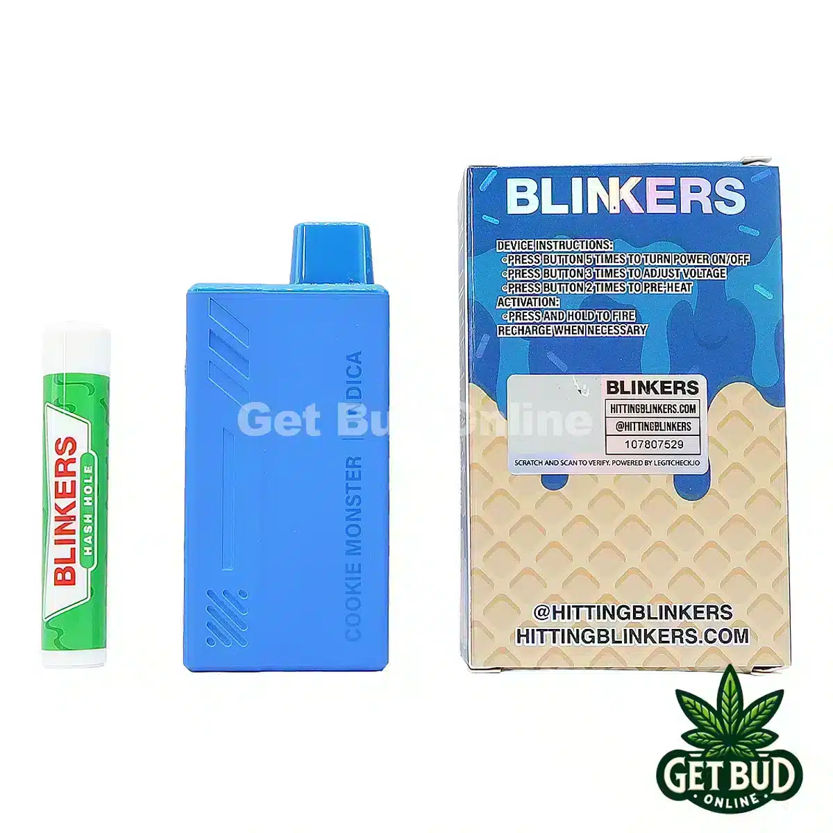Blinkers 3.5g Disposable Vape + Hash Hole - Cookie Monster